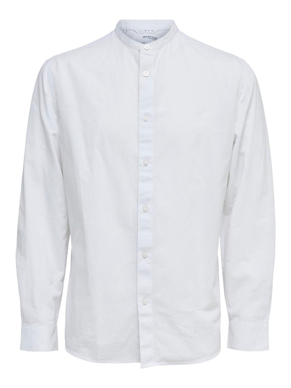 Selected Reg New Linen Shirt LS China - White